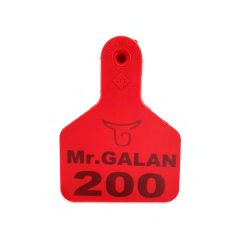 Orejera Bovino Tipo ZTag M Agrofácil - Rojo, Personalizada a láser