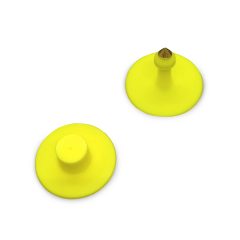 Orejera Tipo Botón Agrofácil - Amarillo, Sin marcar